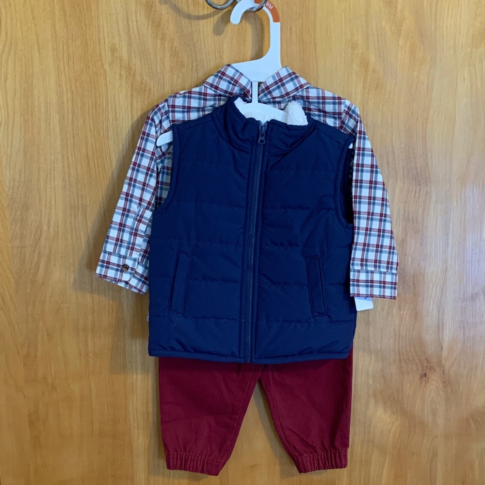 Carter's Red and Blue Plaid Shirt